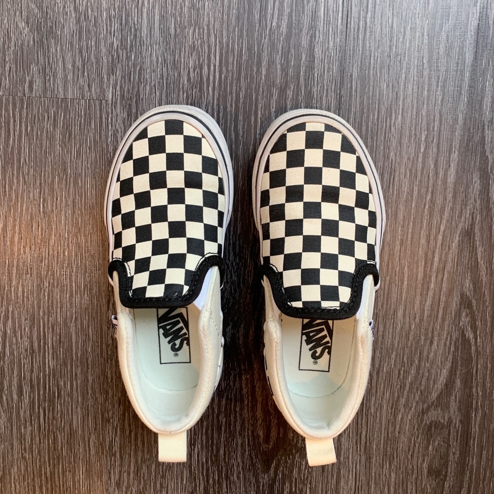 VANS Asher Checkered Slip-On Sneaker Size 11 Youth